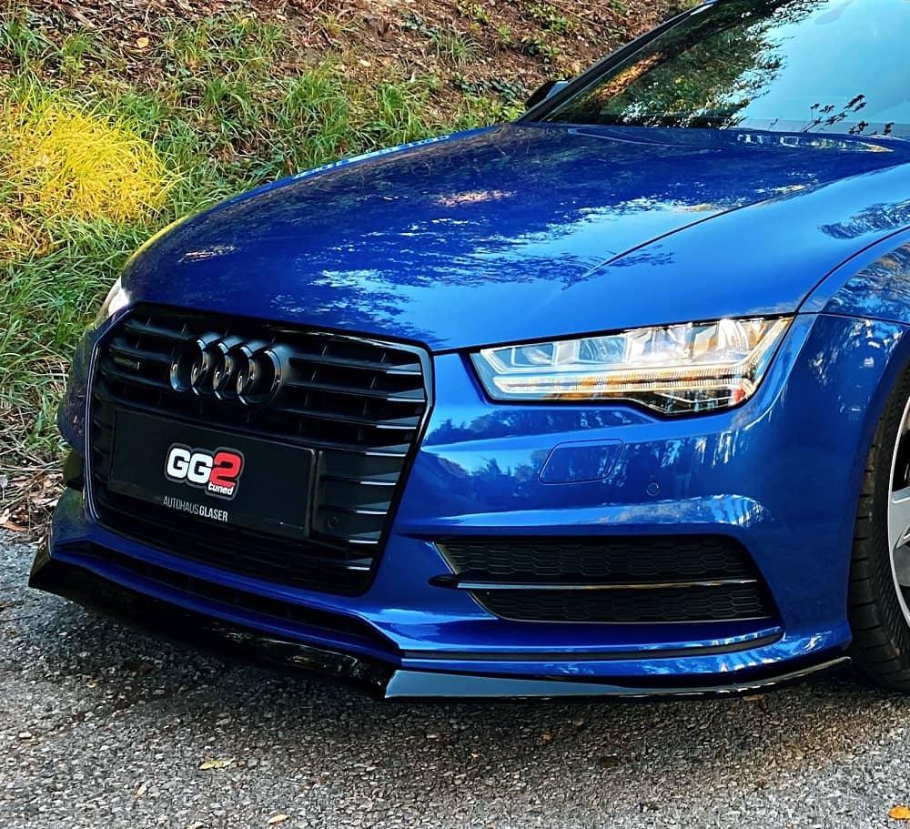 Front Lippe / Front Splitter / Frontansatz für Audi S7 / A7 S-Line C7 FL von Maxton Design - UPGRADEMYCAR