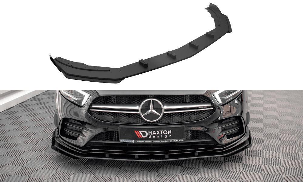 Front Lippe / Front Splitter / Frontansatz Street Pro für Mercedes A-Klasse AMG-Line W177 von Maxton Design