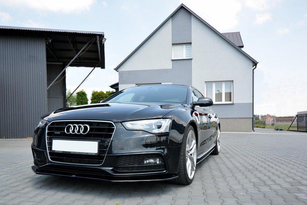 Front Splitter / Cup Schwert / Frontansatz V.1 für Audi A5 S-Line / S5 8T Facelift von Maxton Design