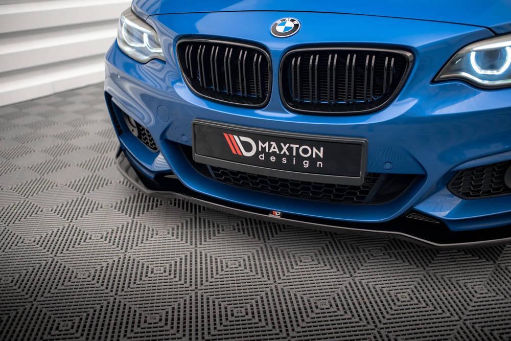Front Lippe / Front Splitter / Frontansatz V.1 für BMW 2er F22 M-Paket von Maxton Design