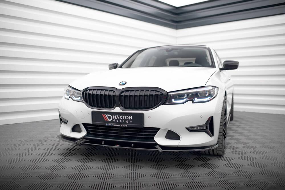 Front Lippe / Front Splitter / Frontansatz V.1 für BMW 3er G20 / G21 Sport Line von Maxton Design