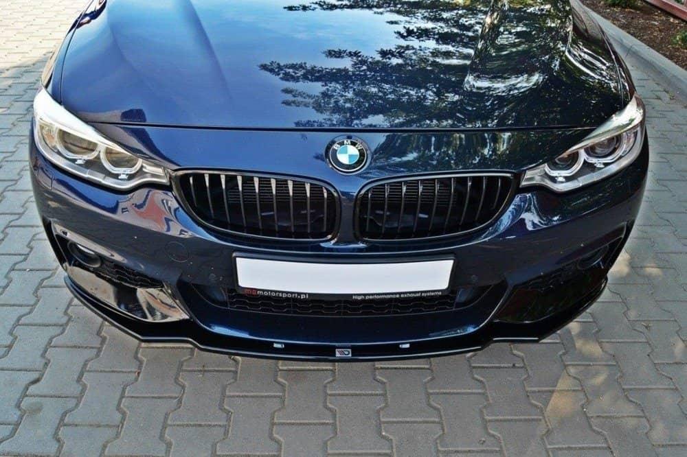 Front Lippe / Front Splitter / Frontansatz V.1 für BMW 4er F32 M-Paket von Maxton Design - UPGRADEMYCAR