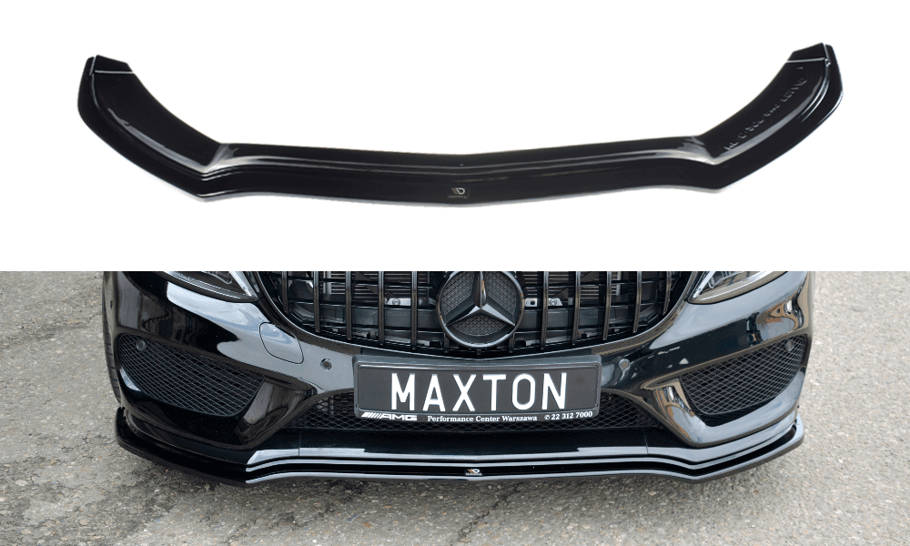 Front Lippe / Front Splitter / Frontansatz V.1 für Mercedes Benz C-Klasse C43 AMG W205 von Maxton Design - UPGRADEMYCAR