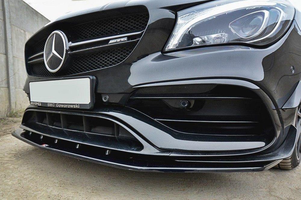 Front Lippe / Front Splitter / Frontansatz V.1 für Mercedes CLA A45 AMG C117 Facelift von Maxton Design - UPGRADEMYCAR