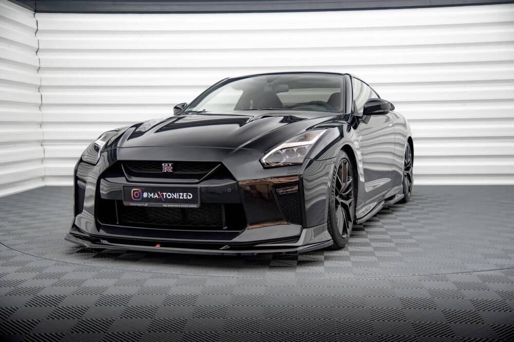 Front Lippe / Front Splitter / Frontansatz V.1 für Nissan GTR R35 2. Facelift von Maxton Design