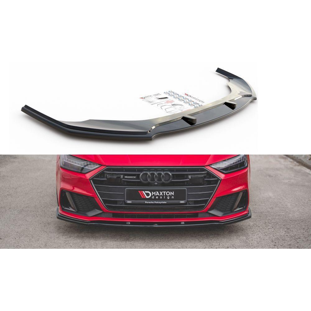 Front Lippe / Front Splitter / Frontansatz V.2 für Audi A7 C8 S-Line von Maxton Design - UPGRADEMYCAR
