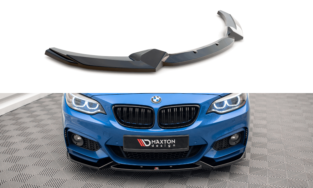 Front Lippe / Front Splitter / Frontansatz V.2 für BMW 2er F22 M-Paket von Maxton Design