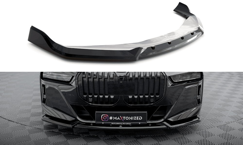 Front Lippe / Front Splitter / Frontansatz V.2 für BMW 7 G70 M-Paket / M760e von Maxton Design