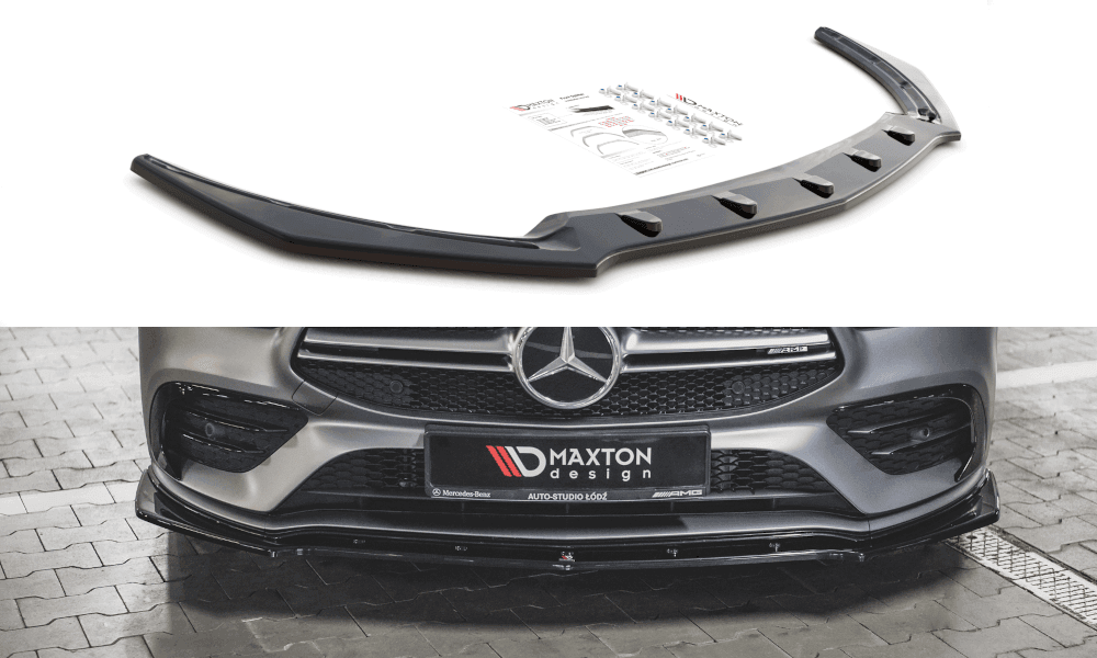 Front Lippe / Front Splitter / Frontansatz V.2 für Mercedes-AMG CLA 35 AERO C118 von Maxton Design - UPGRADEMYCAR