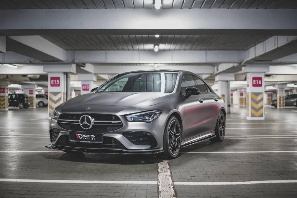 Front Lippe / Front Splitter / Frontansatz V.2 für Mercedes-AMG CLA 35 AERO C118 von Maxton Design - UPGRADEMYCAR