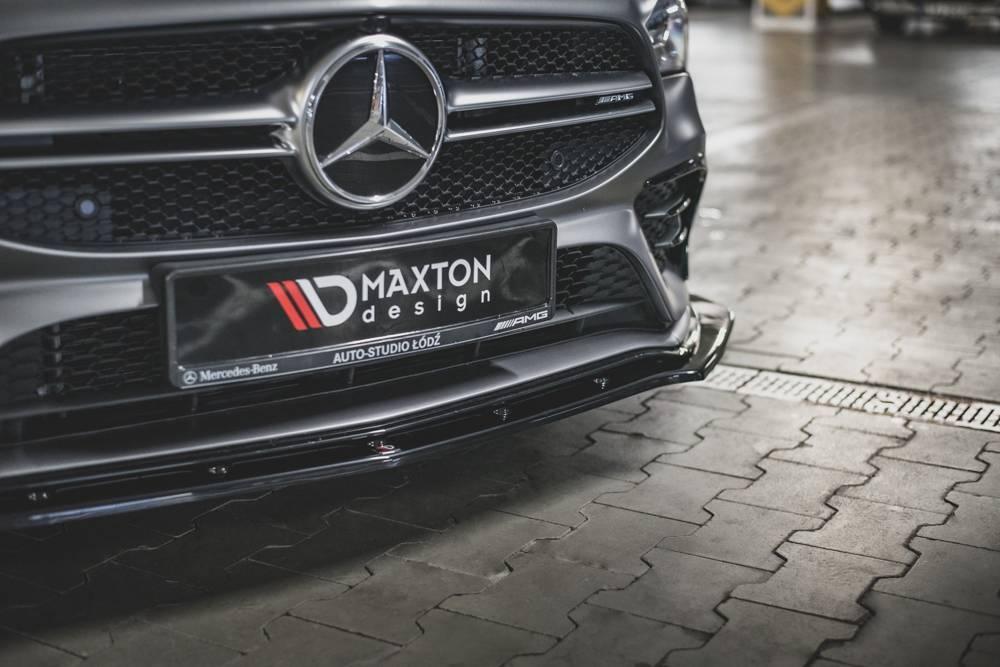 Front Lippe / Front Splitter / Frontansatz V.2 für Mercedes-AMG CLA 35 AERO C118 von Maxton Design - UPGRADEMYCAR
