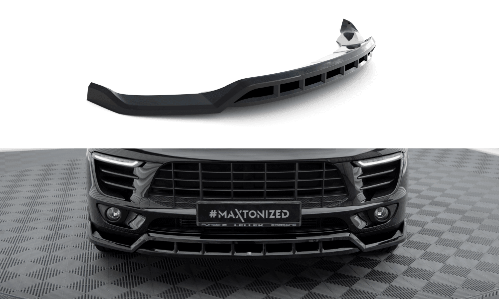 Front Lippe / Front Splitter / Frontansatz V.3 für Porsche Macan Mk1 von Maxton Design