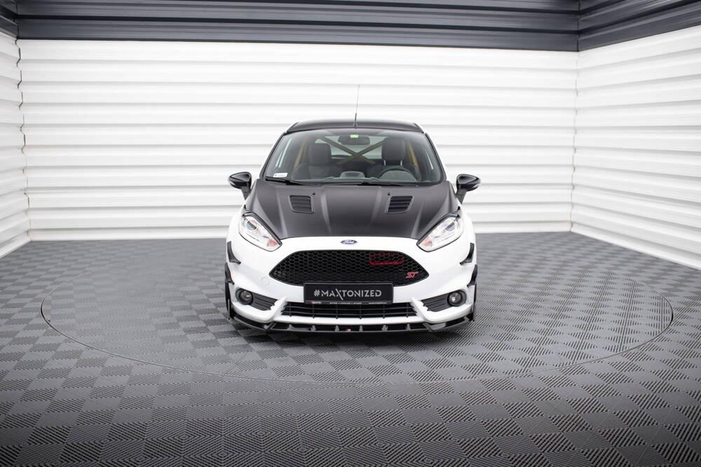 Front Lippe / Front Splitter / Frontansatz V.6 mit Flaps für Ford Fiesta ST MK7 Facelift von Maxton Design