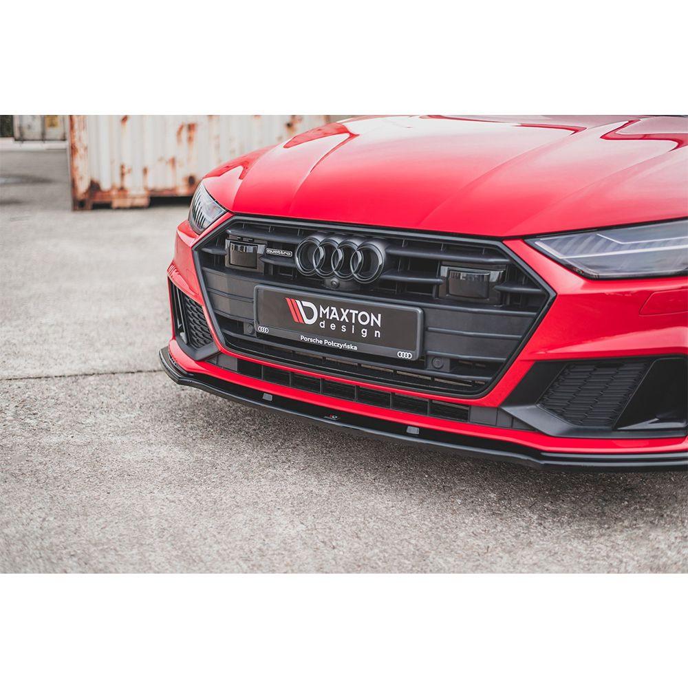Front Lippe / Front Splitter / Frontansatz V.2 für Audi A7 C8 S-Line von Maxton Design