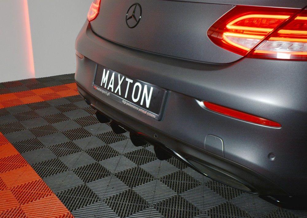 Heck Diffusor Erweiterung für Mercedes - Benz C-Klasse W205 Coupe AMG-Line von Maxton Design