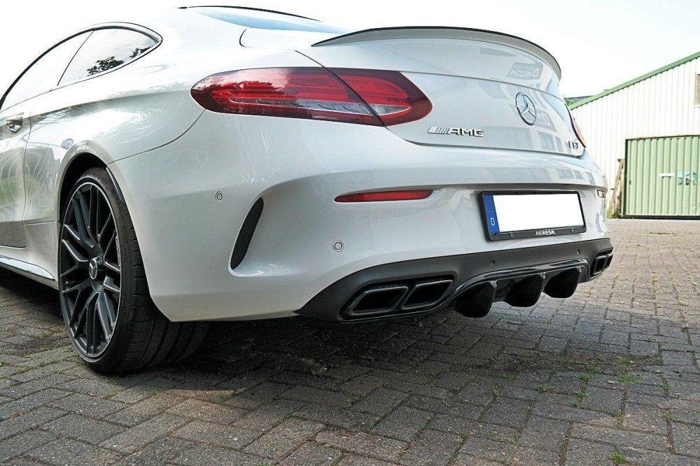 Heck Diffusor Erweiterung für Mercedes C-Klasse C205 63 AMG Coupe von Maxton Design
