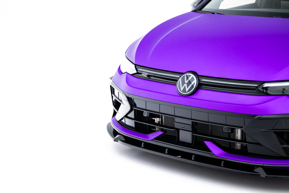 Frontlippe / Frontsplitter / Frontansatz V.3 mit Flap für VW Golf R Mk8 Facelift von Maxton Design