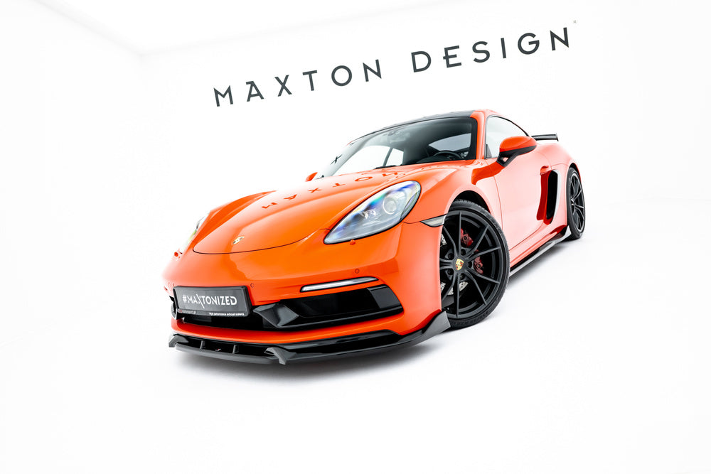 Frontlippe / Front splitter / Frontansatz V.3 für Porsche 718 Cayman GTS 982c von Maxton Design