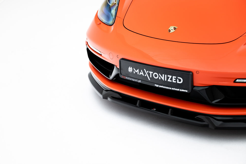 Frontlippe / Front splitter / Frontansatz V.3 für Porsche 718 Cayman GTS 982c von Maxton Design