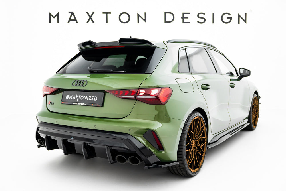 Seitliche Heckdiffusor Erweiterung V.3 für Audi S3 Sportback Facelift von Maxton Design