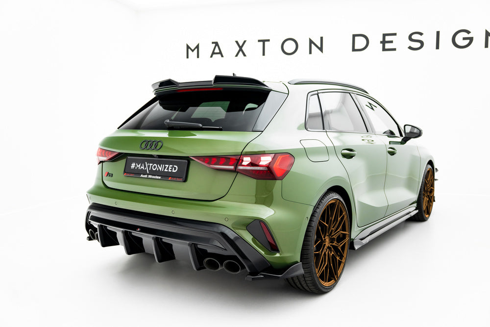 Seitliche Heckdiffusor Erweiterung V.4 für Audi S3 Sportback Facelift von Maxton Design