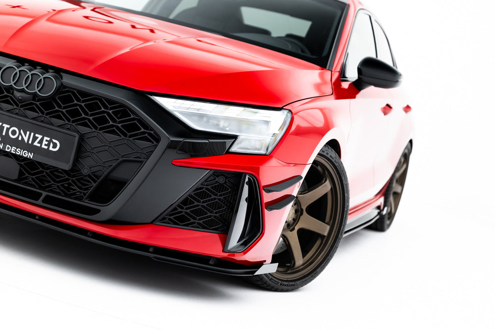 Frontlippe / Frontsplitter / Frontansatz Street Pro mit Flaps für Audi RS3 8Y Facelift von Maxton Design