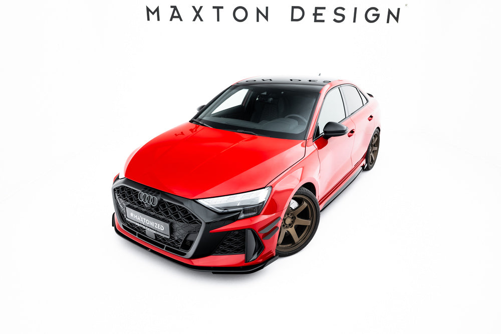 Frontlippe / Frontsplitter / Frontansatz Street Pro mit Flaps für Audi RS3 8Y Facelift von Maxton Design