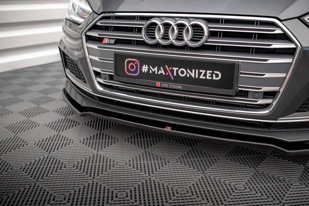 Front Lippe / Front Splitter / Frontansatz V.1 für Audi A5 / S5 5F Coupe Sportback S-Line von Maxton Design