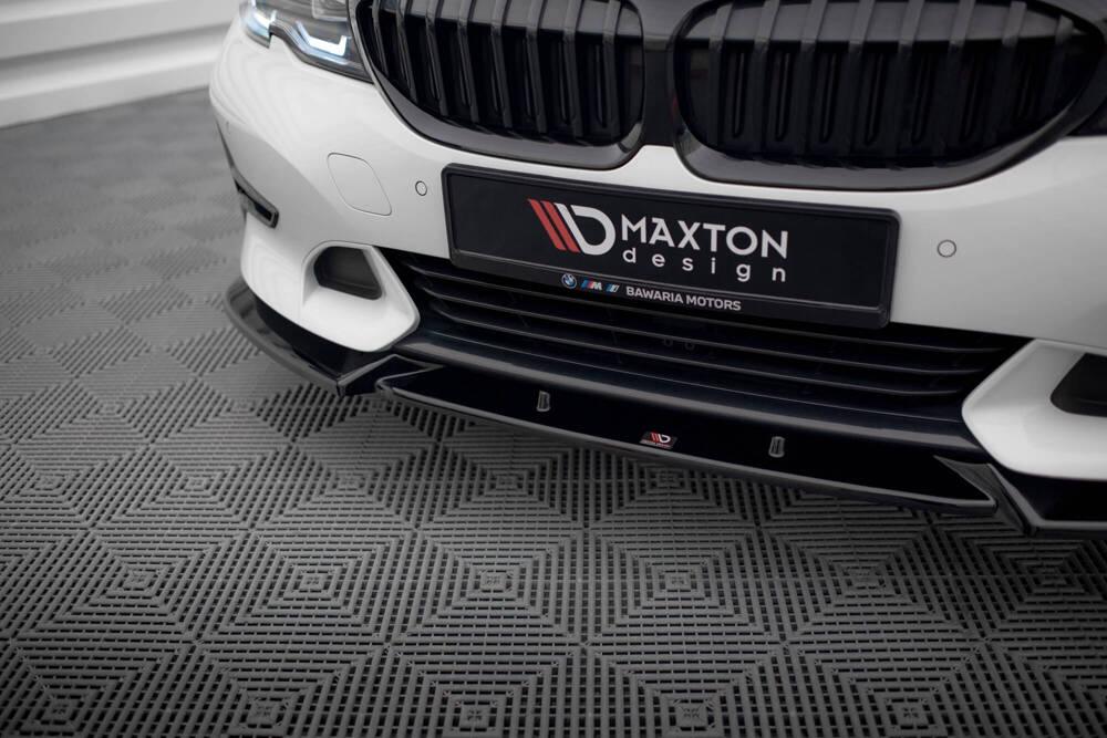 Front Lippe / Front Splitter / Frontansatz V.1 für BMW 3er G20 / G21 Sport Line von Maxton Design