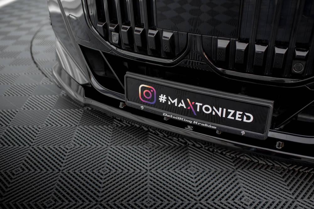 Front Lippe / Front Splitter / Frontansatz V.1 für BMW 7 G70 M-Paket / M760e von Maxton Design