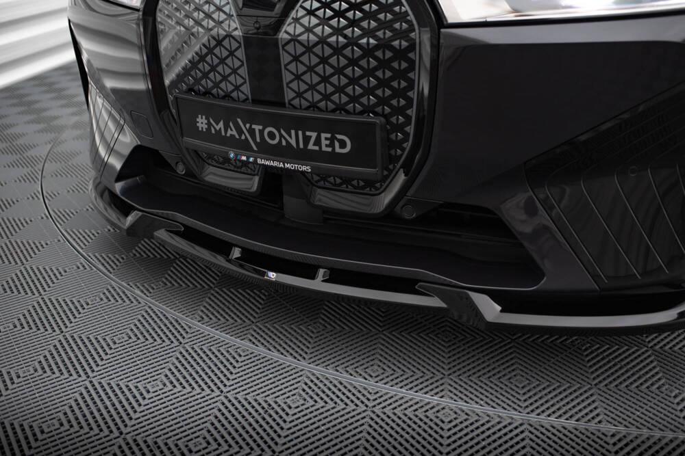 Front Lippe / Front Splitter / Frontansatz V.1 für BMW iX M-Paket I20 von Maxton Design