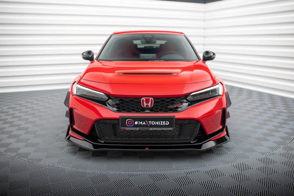 Front Lippe / Front Splitter / Frontansatz mit Flaps für Honda Civic X Sport von Maxton Design
