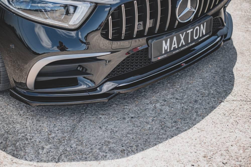 Front Splitter / Cup Schwert / Frontansatz V.1 für Mercedes-CLS AMG-Line C257 von Maxton Design