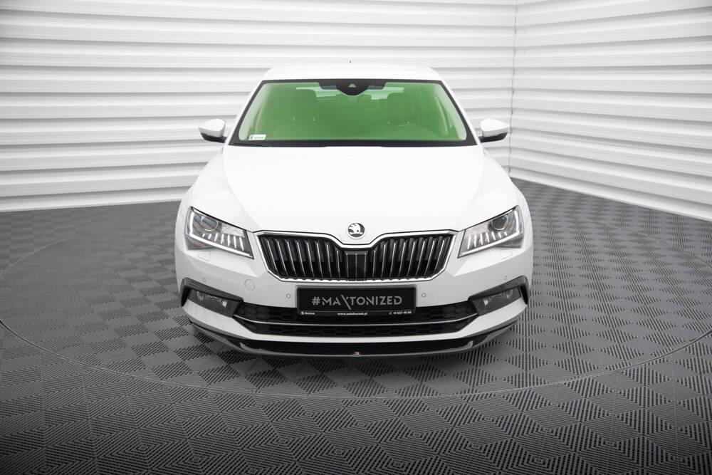 Front Diffusor / Front Splitter / Cup Schwert / Frontansatz V.1 für Skoda Superb 3V von Maxton Design