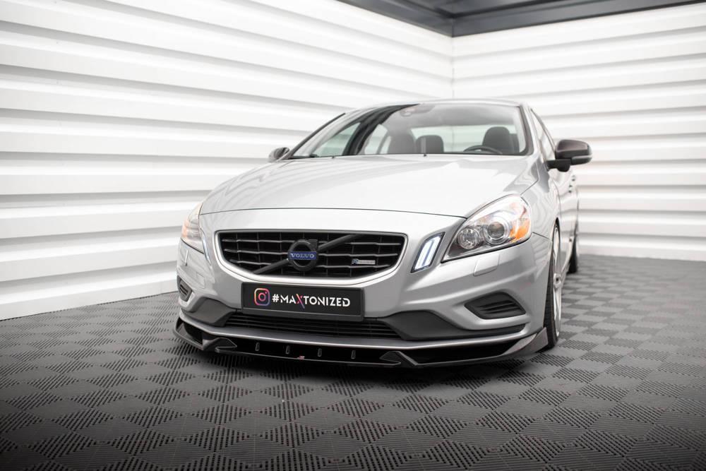 Front Lippe / Front Splitter / Frontansatz V.1 für Volvo S60 R-Design Y20 von Maxton Design