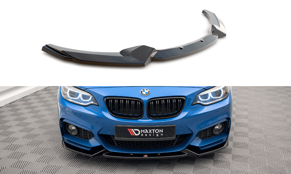 Front Lippe / Front Splitter / Frontansatz V.2 für BMW 2er F22 M-Paket von Maxton Design