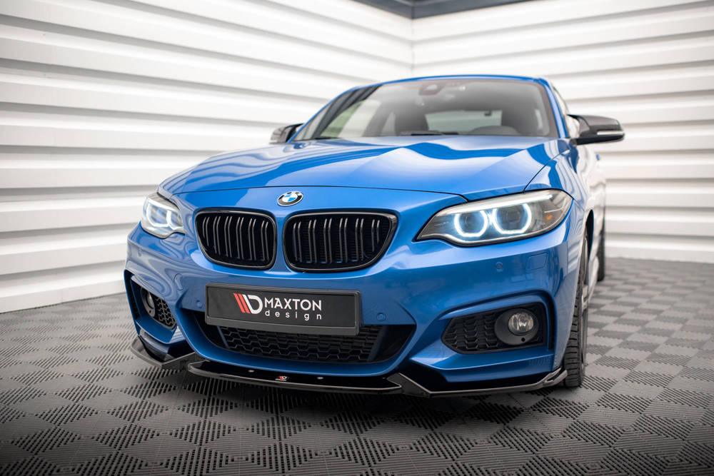 Front Lippe / Front Splitter / Frontansatz V.2 für BMW 2er F22 M-Paket von Maxton Design