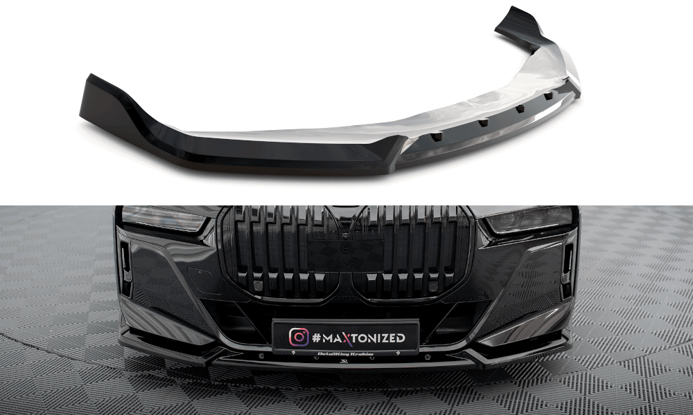 Front Lippe / Front Splitter / Frontansatz V.2 für BMW 7 G70 M-Paket / M760e von Maxton Design