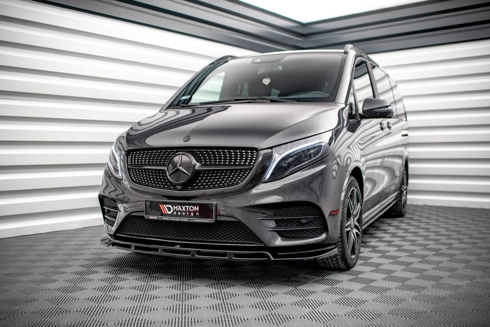 Front Lippe / Front Splitter / Frontansatz V.5 für Mercedes-Benz V-Klasse AMG-Line W447 Facelift von Maxton Design