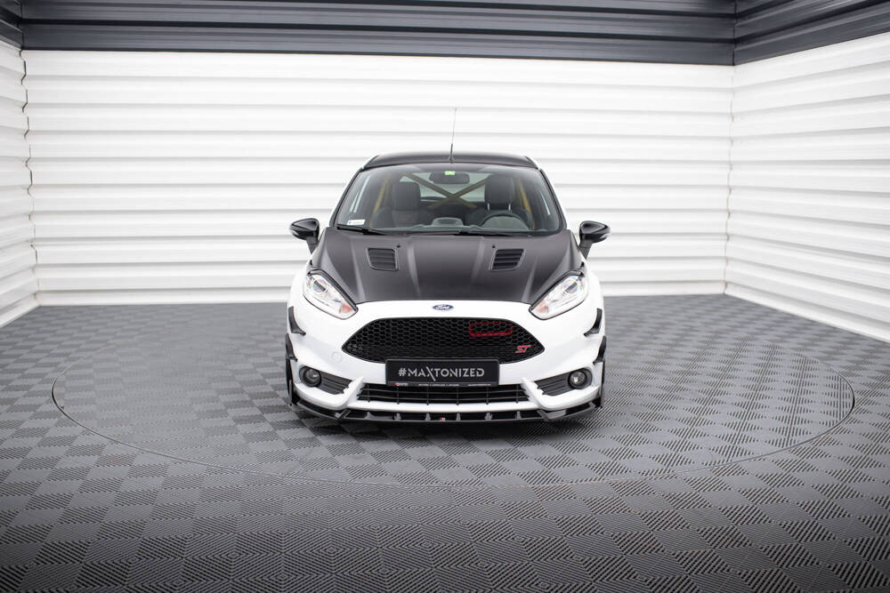 Front Lippe / Front Splitter / Frontansatz V.6 mit Flaps für Ford Fiesta ST MK7 Facelift von Maxton Design