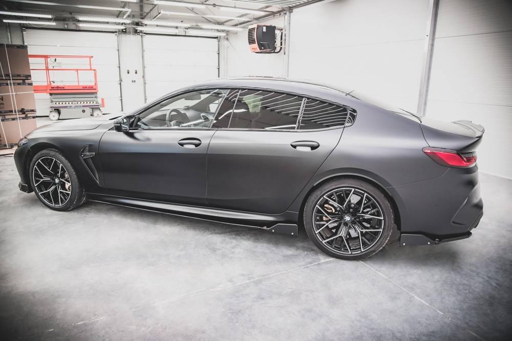 Seitenschweller Erweiterung V.1 mit Flaps für BMW 8er Grand Coupe G16 M-Paket von Maxton Design