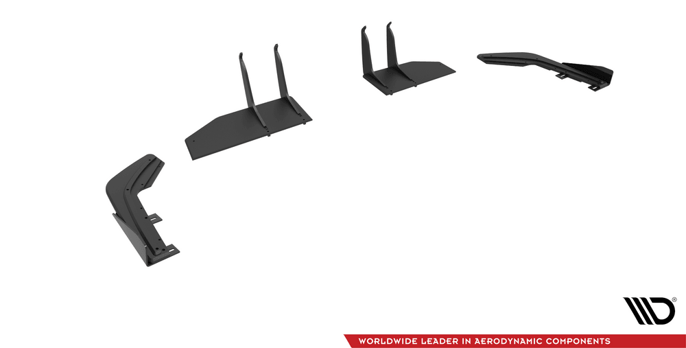 Zentraler Hinterer Splitter mit Flaps für Honda Civic X Sport von Maxton Design