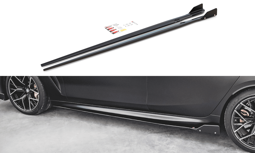 Seitenschweller Erweiterung V.1 mit Flaps für BMW 8er Grand Coupe G16 M-Paket von Maxton Design