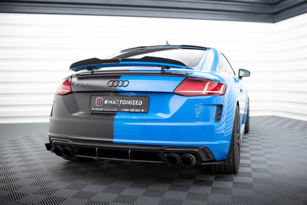 Seitliche Heck Diffusor Erweiterung Street Pro mit Flaps für Audi TTS 8S von Maxton Design