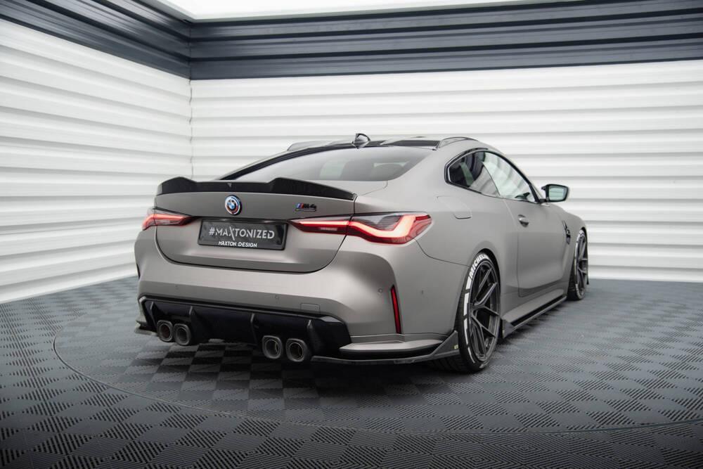 Seitliche Heck Diffusor Erweiterung V.3 CSL Look für BMW M4 G82 von Maxton Design