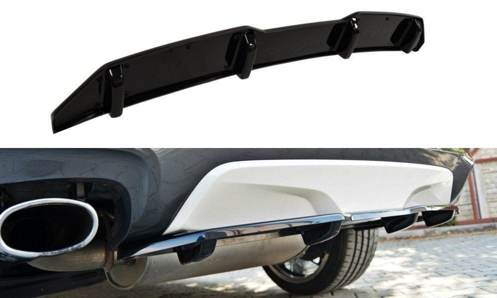 Zentraler Hinterer Splitter mit vertikalen Flaps für BMW X4 F26 M-Paket von Maxton Design