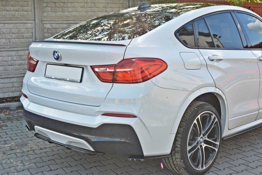 Zentraler Hinterer Splitter mit vertikalen Flaps für BMW X4 F26 M-Paket von Maxton Design