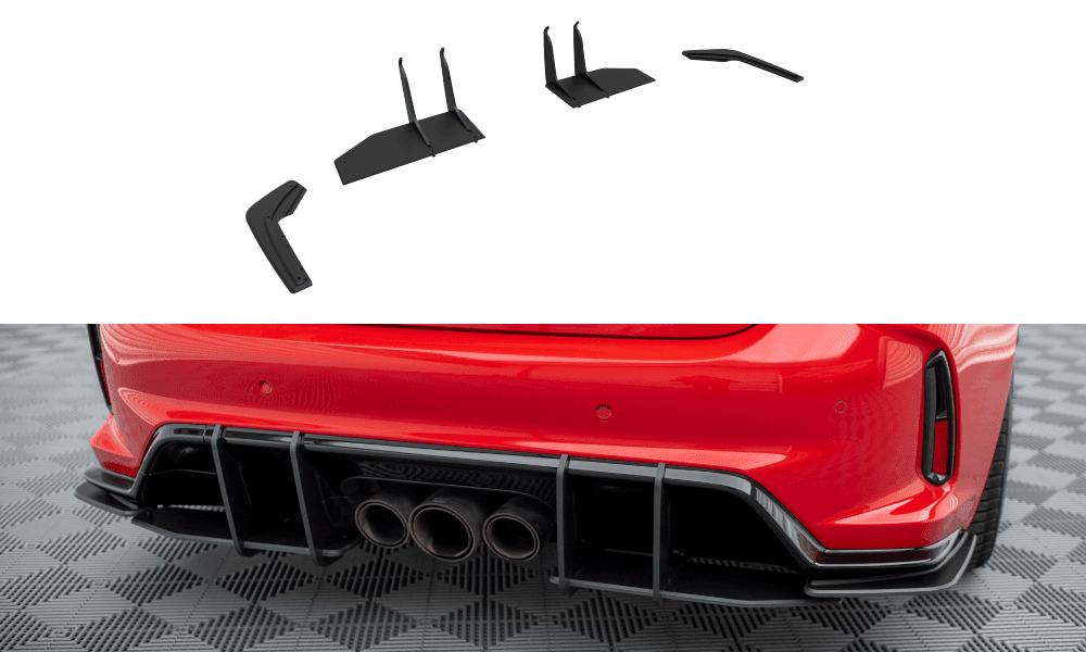 Zentraler Hinterer Splitter mit Flaps für Honda Civic X Sport von Maxton Design
