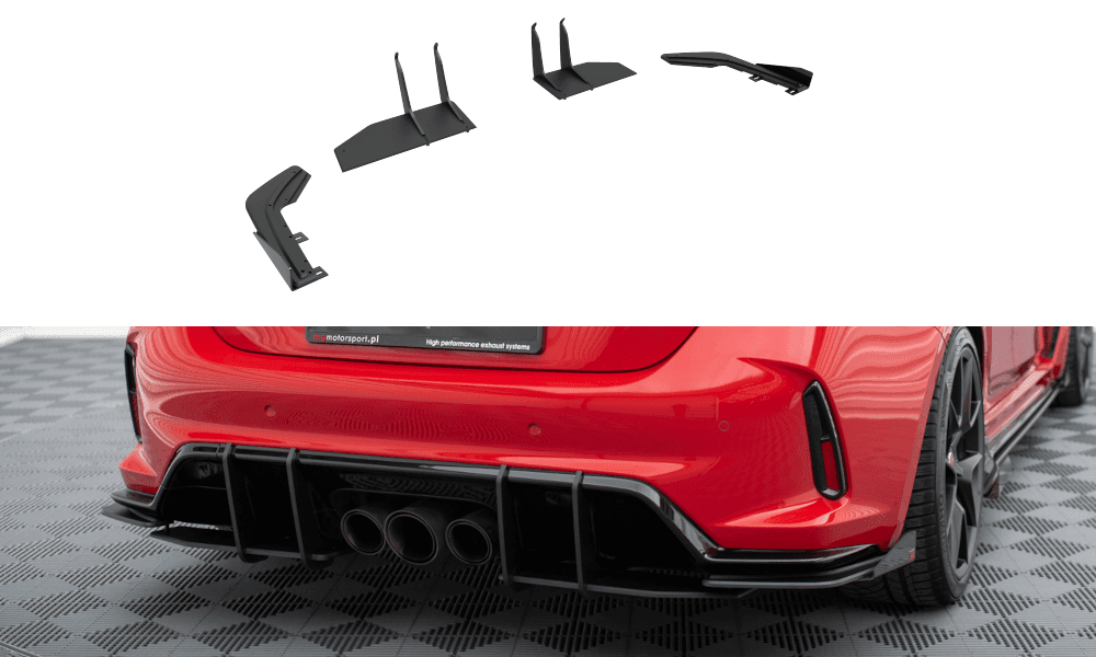 Zentraler Hinterer Splitter mit Flaps für Honda Civic X Sport von Maxton Design