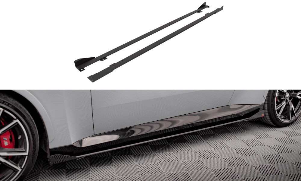Seitenschweller Erweiterung Street Pro mit Flaps für BMW 2 Coupe M-Paket / M240i G42 von Maxton Design
